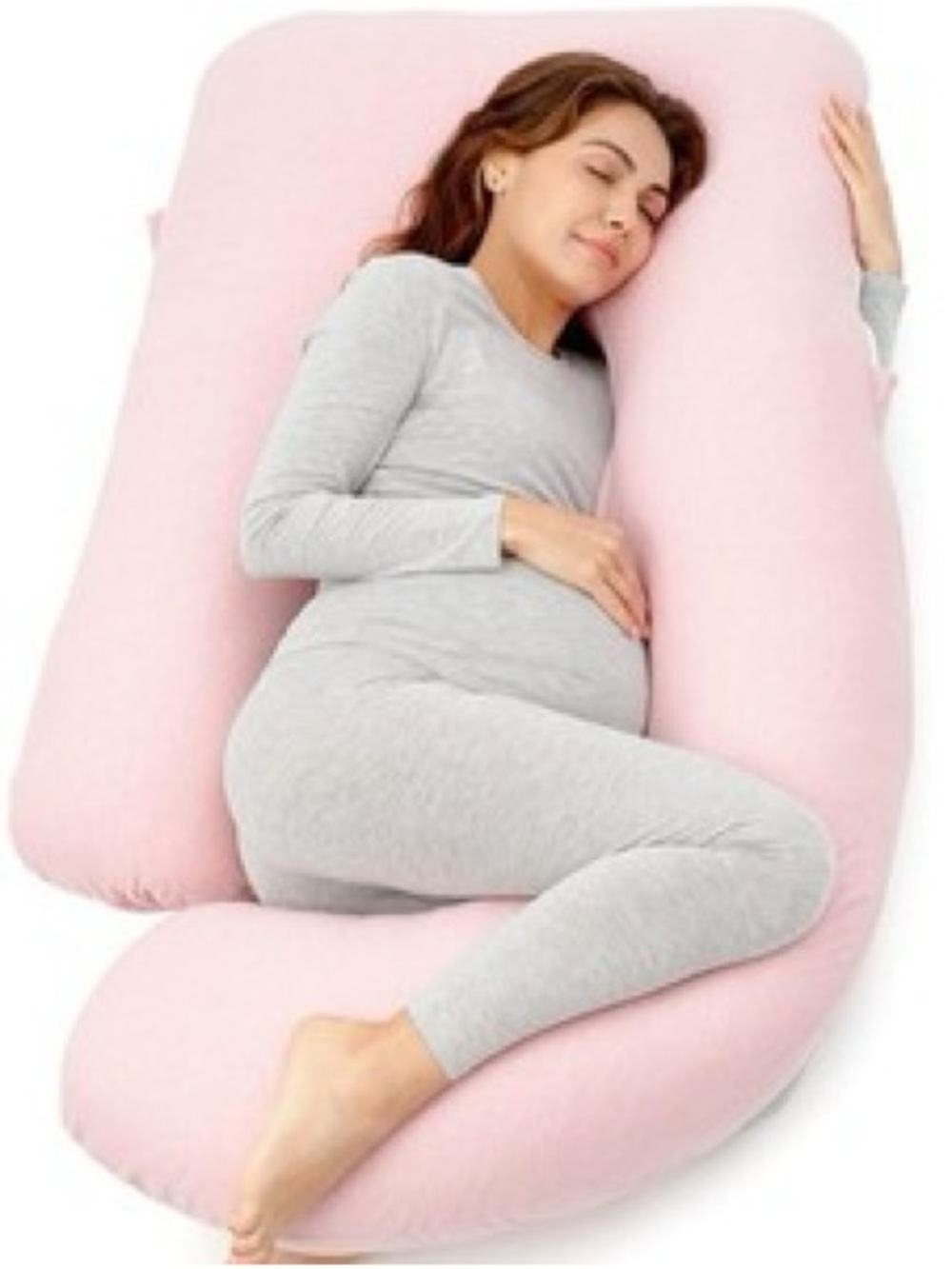 Pharmedoc Full-Body Pregnancy/Support Pillow - Light Pink